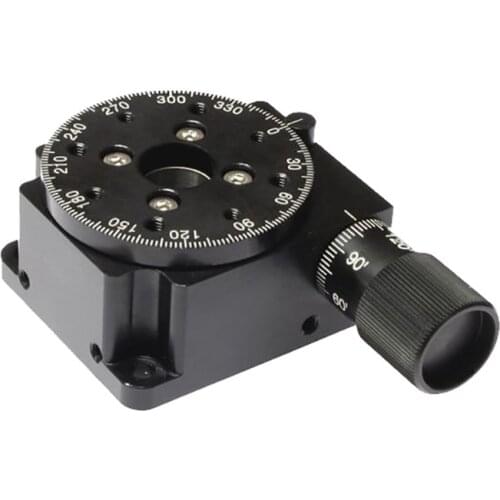 MRS-X39.6 Manual Worm Gear Optical Rotary Table Hollow Φ11 Fine Adjustment Turntable Rotating Platform Rotation Stage