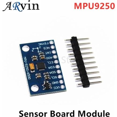 1Set SPI IIC/I2C GY-9250 MPU 9250 MPU-9250 9-Axis Attitude +Gyro+Accelerator+Magnetometer Sensor Board Module MPU9250 3-5V Power