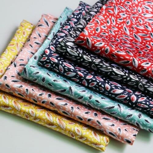 100cm*148cm elegant leaf pattern soft polyester satin fabric charmeuse