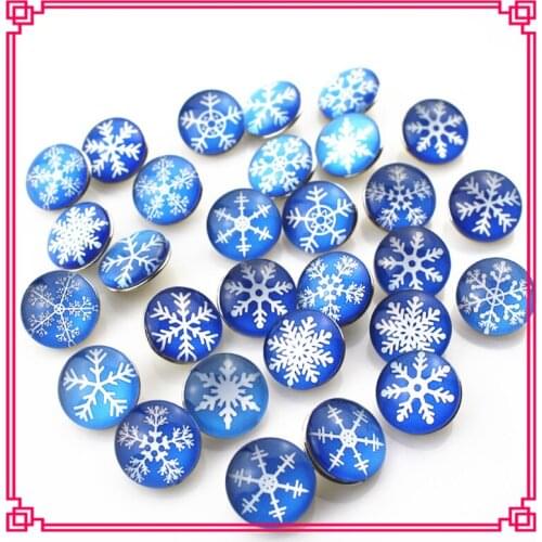 50pcs/lot Mix snowflake Snap Buttons Diy 18 mm Snap Jewelry Pendants Bracelet&Bangles Snaps Necklace Charms