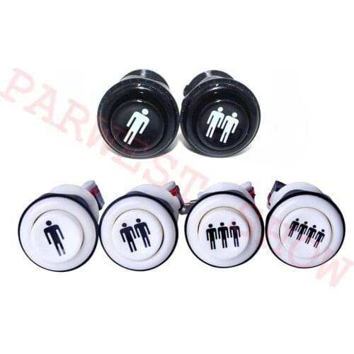 6PCS American HAPP Style Player 1P / 2P / 3P /4P Start Push Buttons with Micro-switches for Arcade Jamma MAME