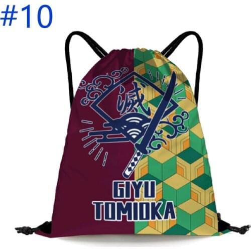 Anime Tomioka Giyuu Shopping Bag Demon Slayer Backpack Drawstring Bag Type B