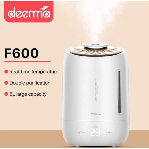 Deerma Household Air Humidifier Air Purifying Mist Maker Timing With Intelligent Touch Screen Adjustable Fog Quantity