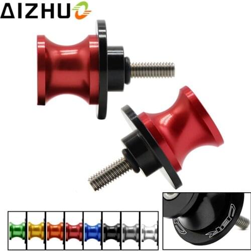 For Honda CBR250R CBR600RR CBR900RR CBR954RR Motorcycle Swingarm Slider Spools 8mm With CBR Aluminum Alloy Stand Screws