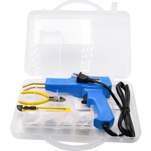 Hot Stapler Machine Handy Plastic Weld Garage Tools Repairing Kits Blue