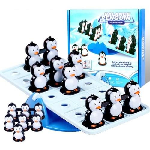 Penguin balance toy parent-child puzzle interactive game penguin seesaw toy Family Party Game