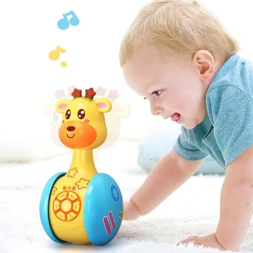 Giraffe Shape Tumbler Preschool Storys Telling Machine Kids Interactive Sing Toy