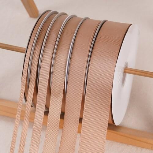 Camel Grosgrain Ribbon 100Yards/91Meters Wedding Christmas Party Webbing Cake Gift Boxes Flower Package Hand DIY Bow Accessories