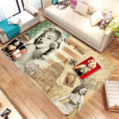 Marilyn Monroe Rugs, America Rug, New York Modern Rug,Home Decor Carpet,For Living Room Rug,Fan Carpets, Area Rug, Non Slip Rugs