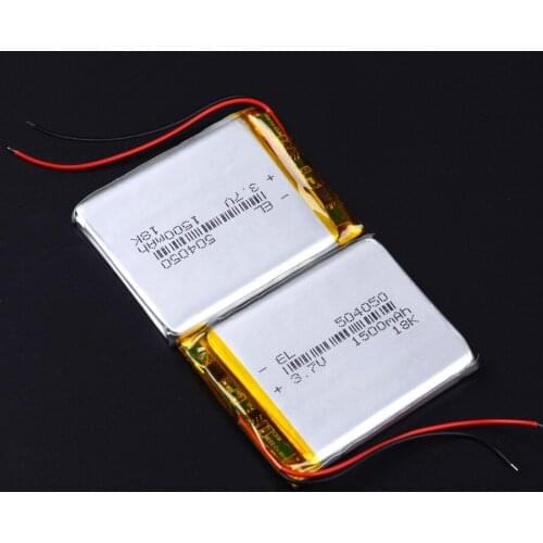 3.7V 1500mAh 504050 Lithium Polymer LiPo Rechargeable Battery For Mp3 Mp4 GPS PAD DVD DIY E-book bluetooth column navigator DVR