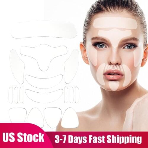 Reusable Silicone Wrinkle Removal Stickers Face Forehead Chest Neck Eye Sticker Pad Anti Aging Patch Face Lifting Skin Care
