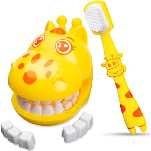 Giraffe Teeth Brush Demo Teeth Teaching Model Dental Model Teeth Model Kids Children Earlier Education Brushing Tooth Toy Gifts