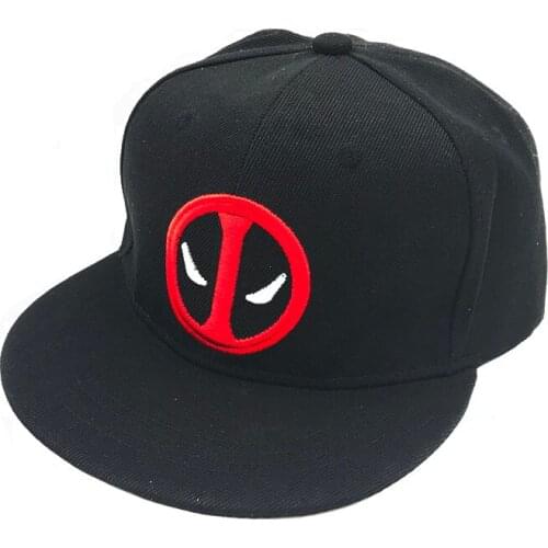 Fashion Unisex Cotton Outdoor Anime Comic Marvel Deadpool Snapback Summer Hip Hop Embroidery Cap Hat Baseball Cap For Men Women