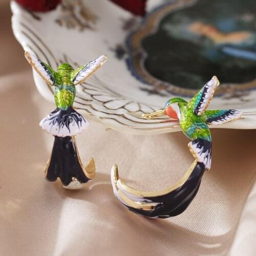 Fashion Unique Creative Colorful Birds Earrings Womens Ear Accessories Trendy Fine Party Friendship Jewelry Gift