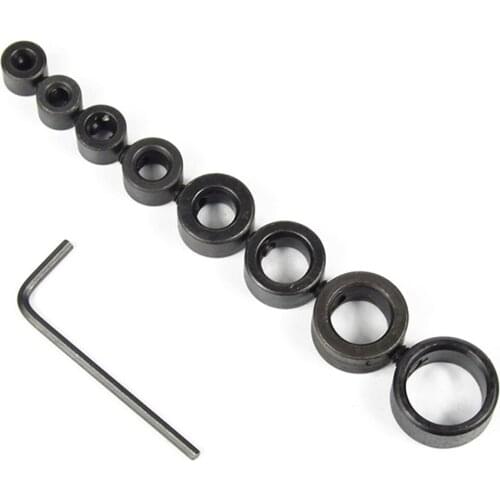 New 8pc 3-16mm Woodworking Drill Locator Bit Depth Stop Collars Ring Positioner Drill Locator Wood Drill Bit With Wrench