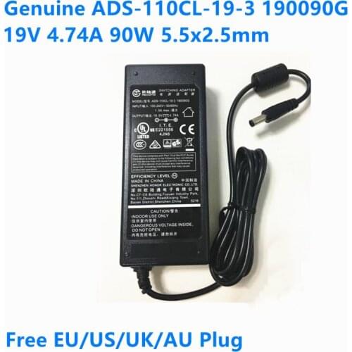 Genuine HOIOTO ADS-110CL-19-3 190090G 19V 4.74A 90W Power Supply AC Adapter Charger