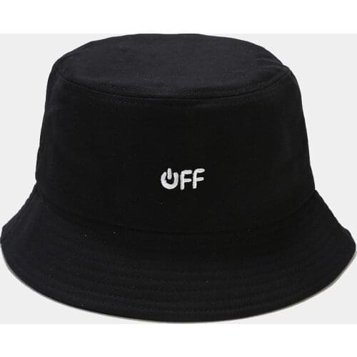 2021 Letter Off Embroidery Bucket Hat Fisherman Hat Outdoor Travel Hat Sun Cap Hats for Men and Women 341