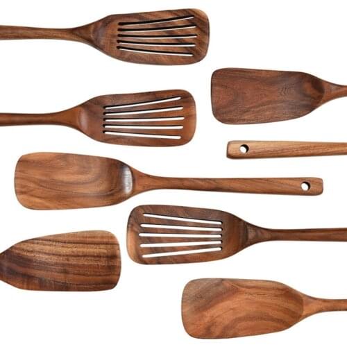 Natural Wooden Cooking Shovel Spatula Turner Kitchen Utensil Non-stick Cookware