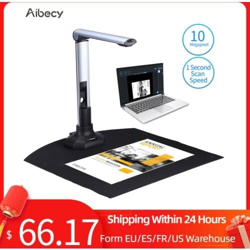 Aibecy Portable A3 Size BK52 HD 10 Mega-pixels Book & Document Camera Scanner Capture USB 2.0 High Speed Scanner with LED Light