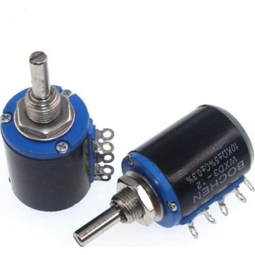 1W Multiturn potentiometer Wirewound Resistance WXD3-12-1W for volume adjustme100R 220R 1k 2.2k 3.3k 4.7k 10k 33k 47K