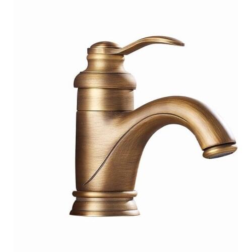 Bathroom Basin Faucets Copper Teapot Design Single Holder Single Hole Hot and Cold Faucet Deck Assemb
