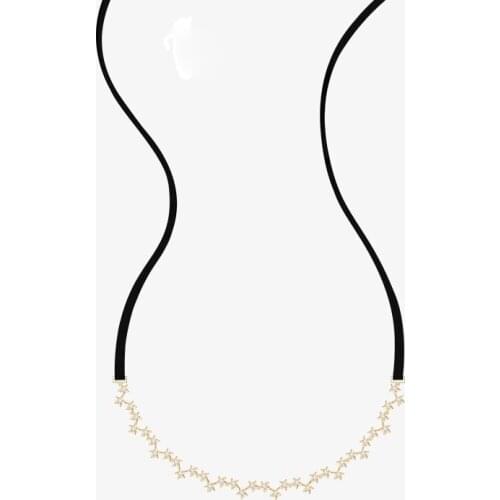 SOELLE Brand Design 925 Sterling Silver Fantasy Star Choker Satin Laced Short Necklace Women Fahion Party Jewelry Accessories