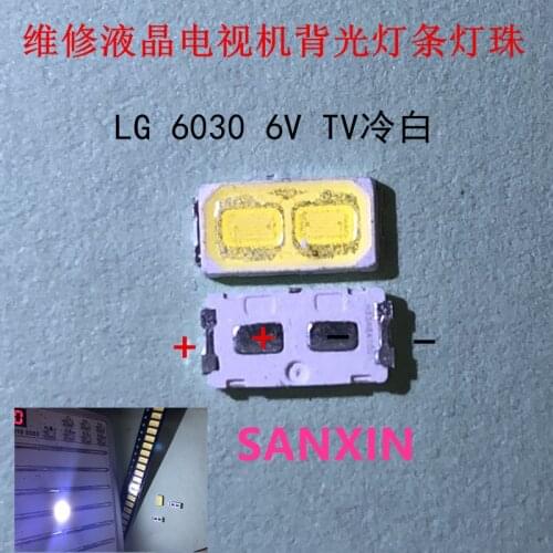 For maintenanc 1500PCS/lote LG LED LCD TV backlight Article lamp SMD LEDs 6V 6030 Cold white light emitting diode