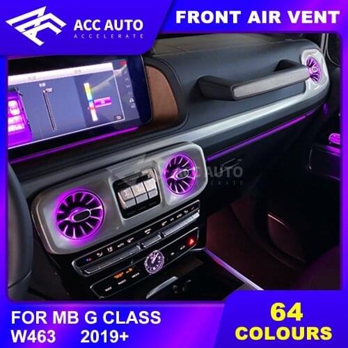Turbine outlet LED lights front air condition vent center console ambient lights for Mercede Ben G class W463 G35 G500