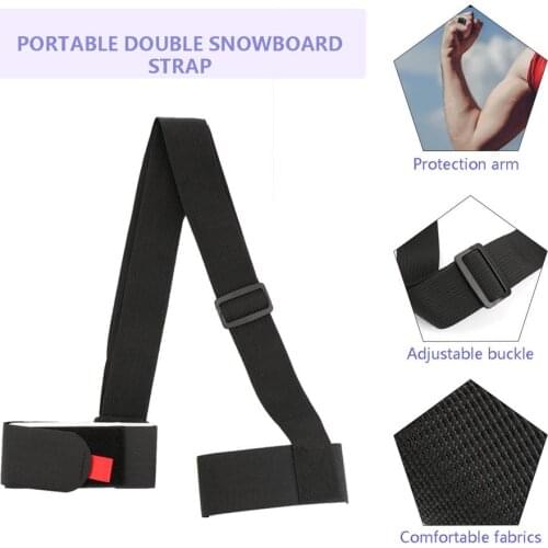 Comfortable Hook Loop Adjustable Skiing Pole Shoulder Hand Carrier Lash Handle Straps Porter Hook Loop Protect For Ski Snowboard