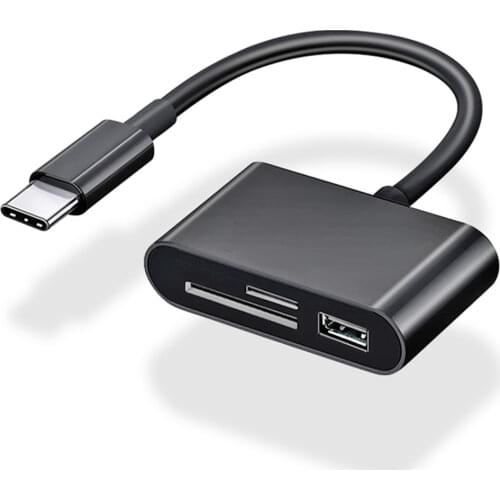 FONKEN USB Type C Card Reader OTG Adapter Micro USB SD/TF Card Reader for Macbook Smartphone Data Transfer Cable U Disk Reader