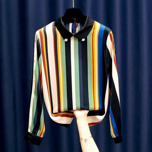 Женские рубашки в полоску VAHAMAS China At AliExpress