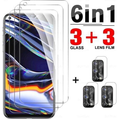 6-in-1 Cover Tempered Glass For Oppo Realme 7 7i Global Version Screen Protector For Oppo Realme 7 Pro 8 8 Pro Phone Camera Lens