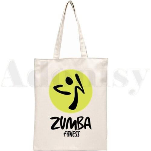 Love Zumba Dance Hip Hop Harajuk Graphic Fashion Handbags Shoulder Bags Casual Shopping Girls Handbag Women Elegant Canvas Bag
