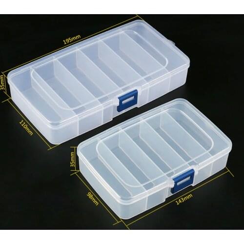 1pcs Plastic Tool Box Screws IC Jewelry Beads Fishing Storage Box Craft Organizer Small Part Container Case Toolbox
