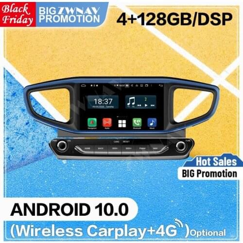 128G Carplay Android10 screen Multimedia DVD Player for HYUNDAI Ioniq Hybrid 2017 car GPS Navi Auto Radio Audio Stereo Head unit