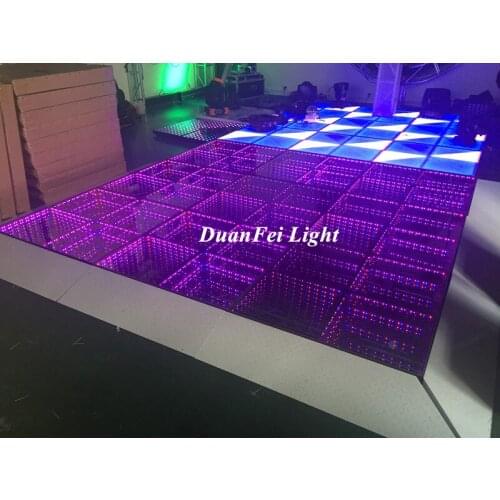 20pcs free shipping 1m by 1m 3d led dance floor mirror stage party wedding effect