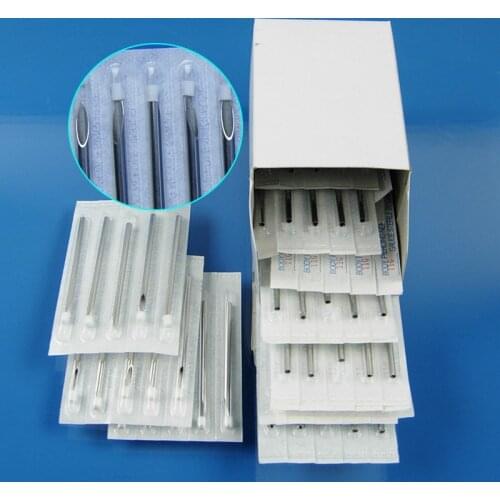 200 PCS Piercing Aiguilles Mixte 12G 14G 16G 18G 20G Jetable Piercing Aiguilles pour Ear Nose Nombril Mamelon