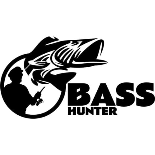 30cm Bass Hunter Fish Fashion Car Styling Vinyl Car Sticker 6Zf-082