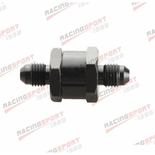 4AN AN4 AN-4 Fuel Non Return One Way Check Valve Petrol Diesel Aluminum Black