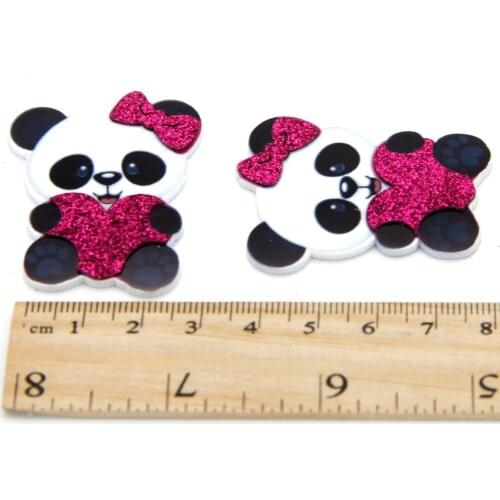 Cartoon Sequin Glitter Planar Resin Acrylic For HairBow DIY Decoration Crafts Accessories 5pcs,5Yc5954