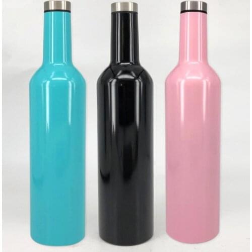 50pcs 750ml 25oz Vacuum sample Wine Bottle 304 stainless steel flask Double Wall Vacuum Insulated Beer Wine Glasses Travel