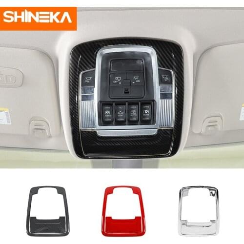 SHINEKA Interior Accessories For Dodge Ram Car Front Reading Light Lamp Decoration Cover Trim Stickers For Dodge Ram 1500 2018