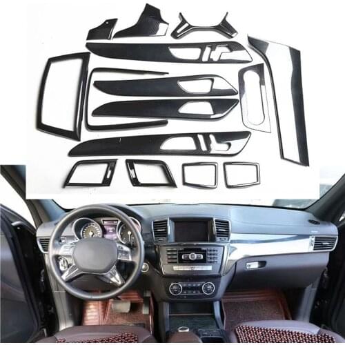 Car Styling 2012-2015 For Mercedes Benz ML GL W166 X166 Interior Carbon Fiber Color Moulding Trim Panel Decoration Cover
