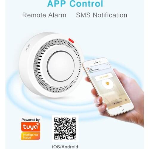 Smart Tuya Smoke alarm wireless WiFi Smoke detector smart home independent fire smoke alarm