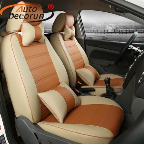 AutoDecorun custom PU leather covers seat for Jeep Compass 2017 car seat cover for car accessories cushion supports protectors