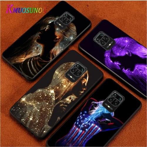 Sexy fluorescent art For Xiaomi Redmi Note10 10S 9T 9S 9 8T 8 7 6 5A 5 4 4X Prime Pro Max Black Phone Case