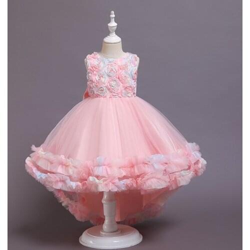 Children Floral Tutu Princess Birthday Party Prom Wedding Bridesmaid Evening Infant Summer Dress Gown Vestidos Baby Girl Clothes