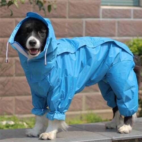 Large Dog Raincoat Clothes Waterproof Rain Jumpsuit Golden Retriever Outdoor Pet Clothing Coat For Big Medium Small Dogs Husky