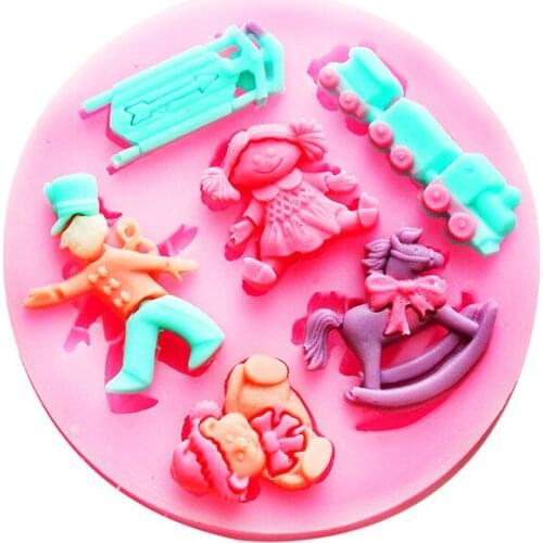 F492 Small Buriti Baby Silicone Fondant Mold Gum Paste Cake Decorating cake topper Mould esin Jewelry