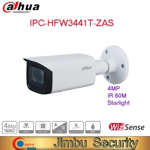 Dahua 4MP IR Vari-focal Bullet WizSense Network Camera IPC-HFW3441T-ZAS IR 60m cctv camera security system outdoor ip camera